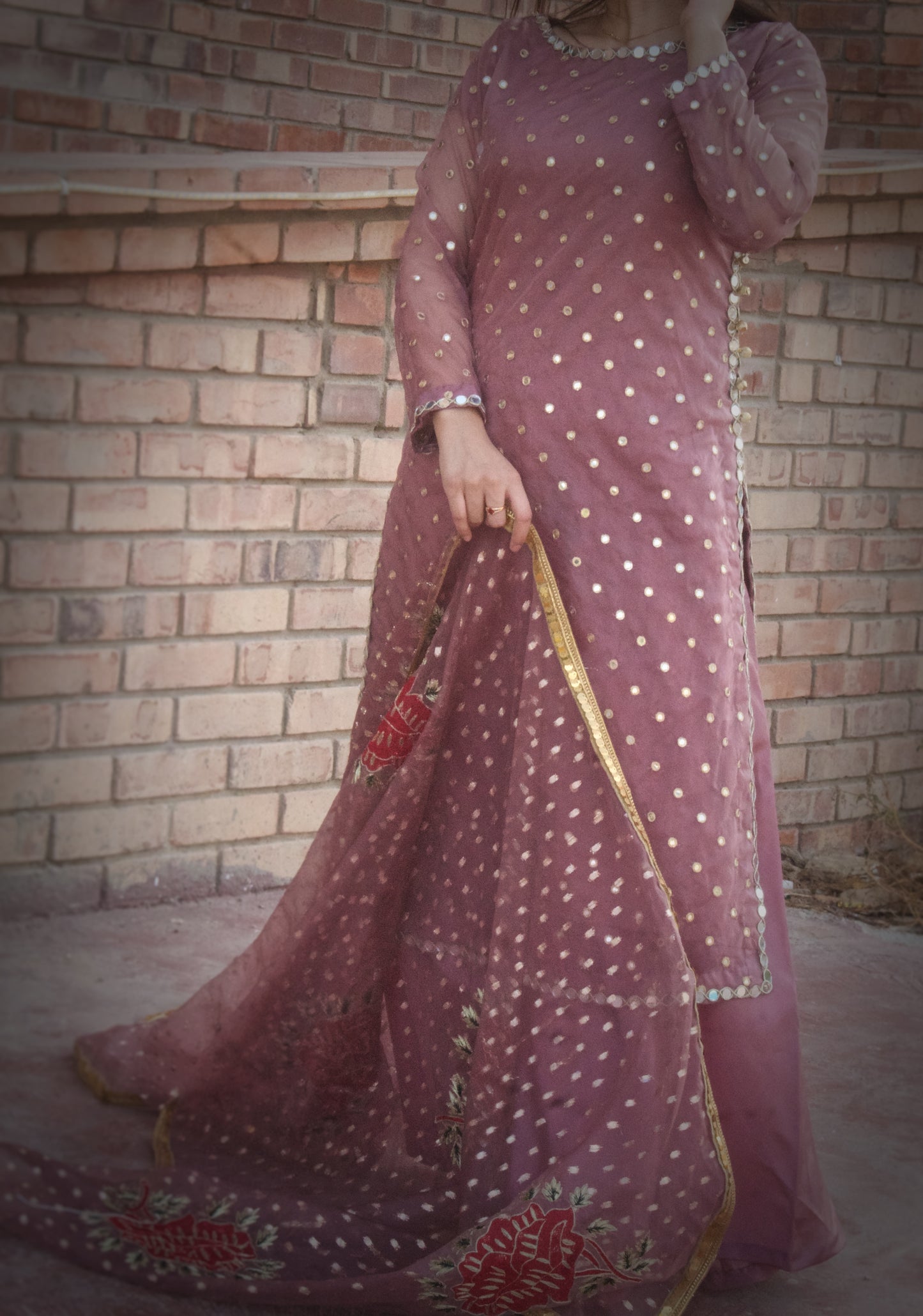 Kameez Trouser Dupatta Pakistani Party Dress